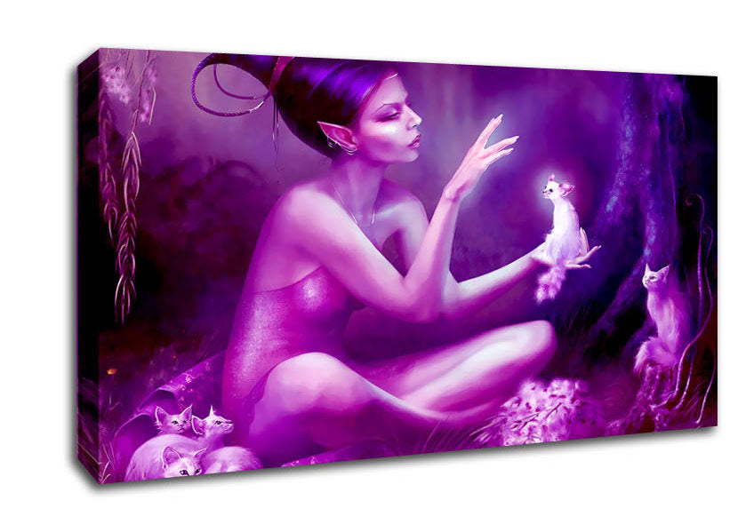 Pixie Cat Lover Canvas Wall Art