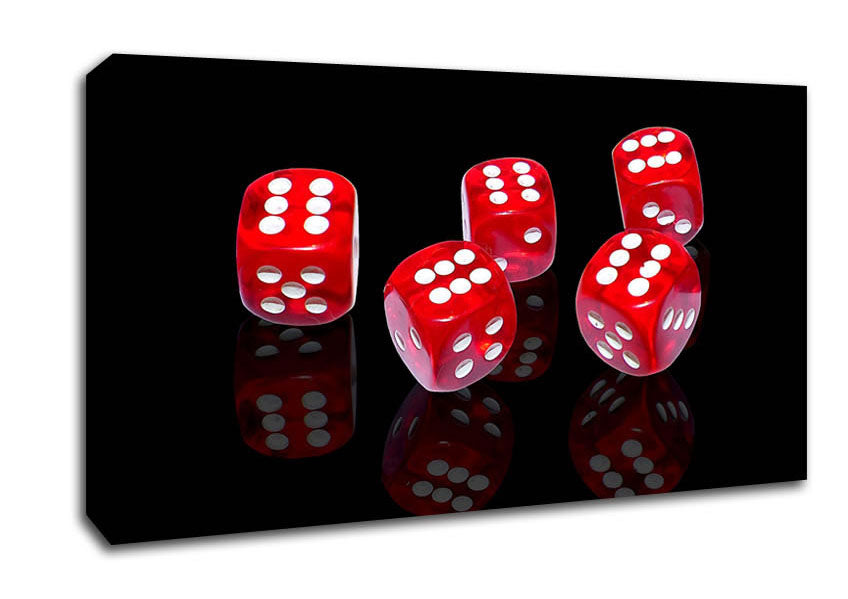 All Sixes Dice Canvas Wall Art