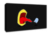 Pacman Chasing Ghost Canvas Wall Art