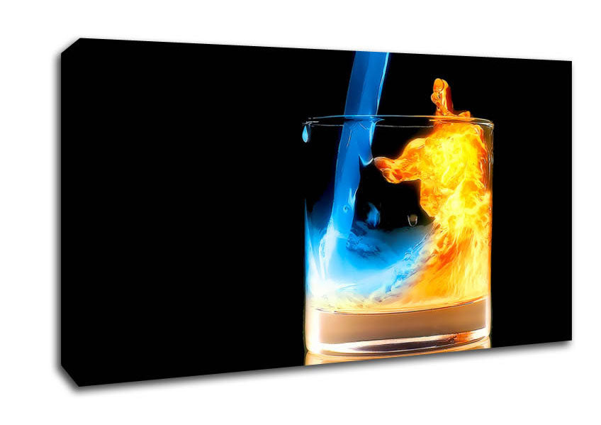 Pouring Fire And Water Canvas Wall Art