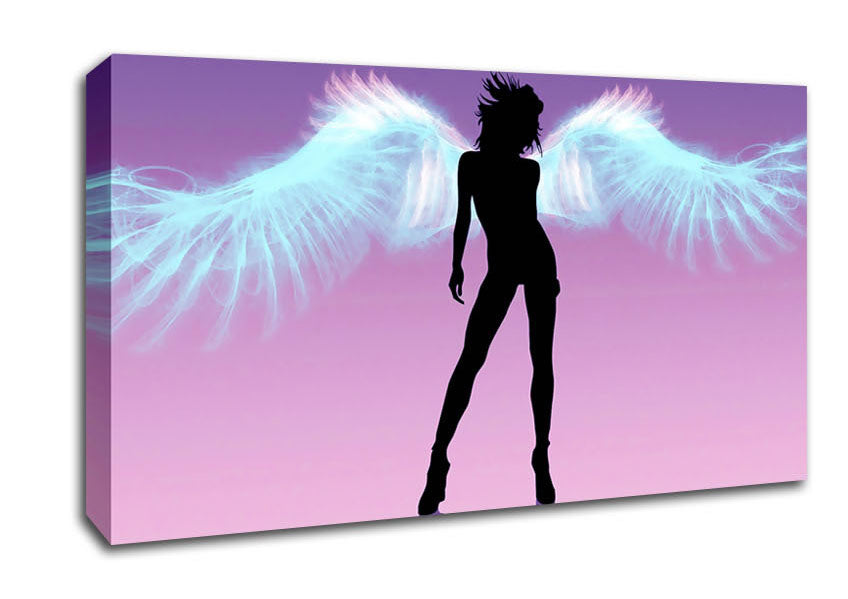 Purple Angel Wings Canvas Wall Art