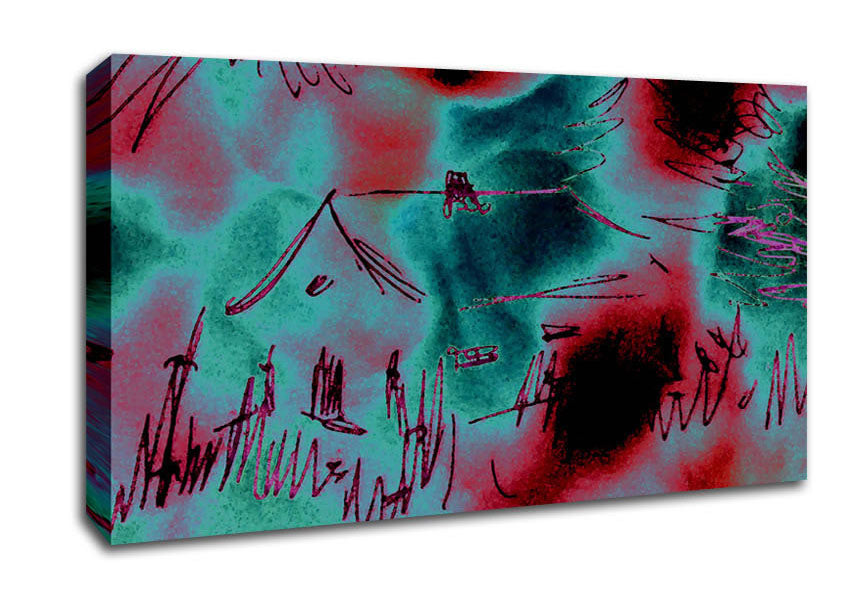 Poppy Sky House Canvas Wall Art