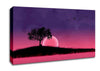 Pink Moonlit River Canvas Wall Art