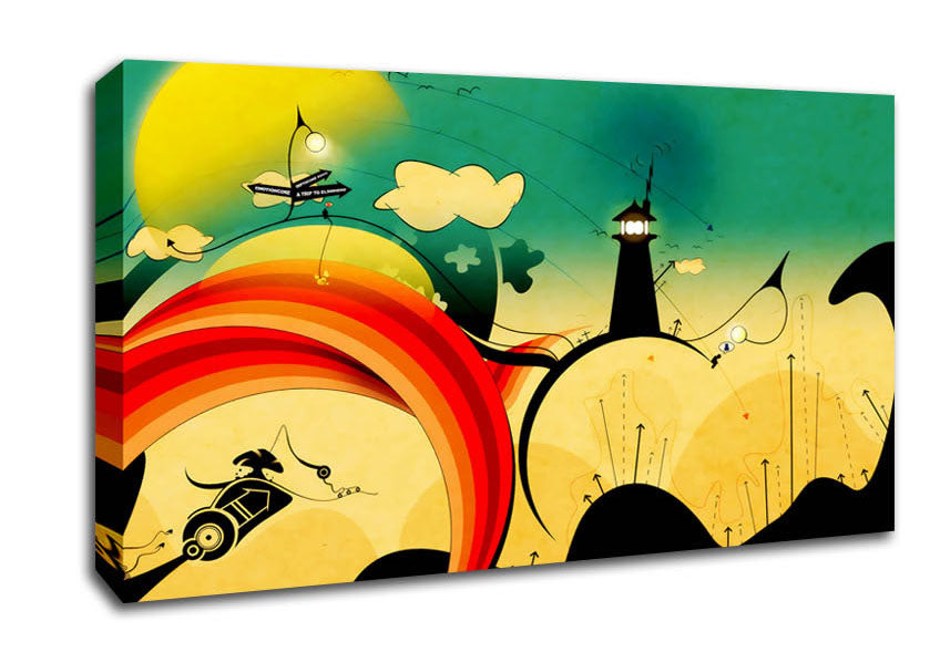 Magical Lighthouse Canvas Wall Art