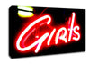 Neon Girls Sign Canvas Wall Art