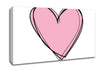 Pink Heart Canvas Wall Art