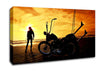 Harley Davidson Sunset Canvas Wall Art