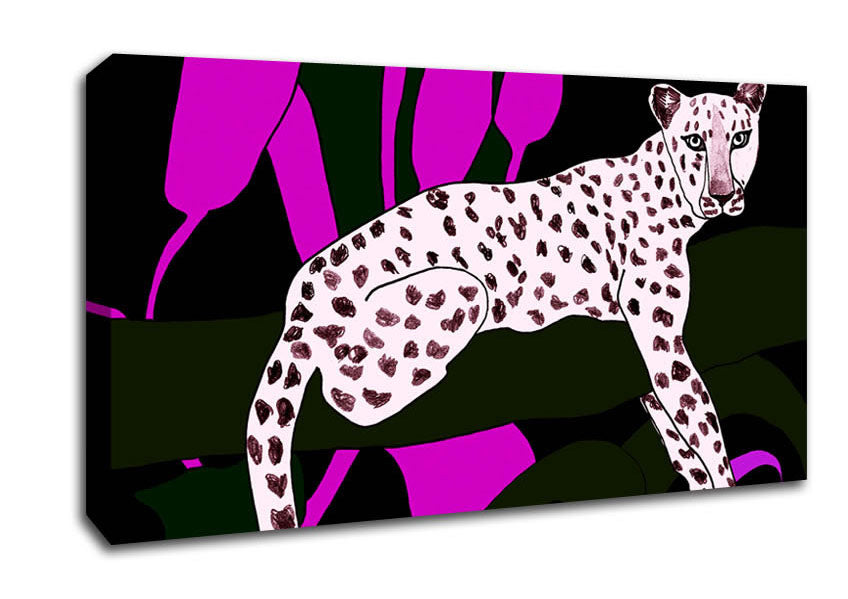 Pink Leopard Spots Canvas Wall Art