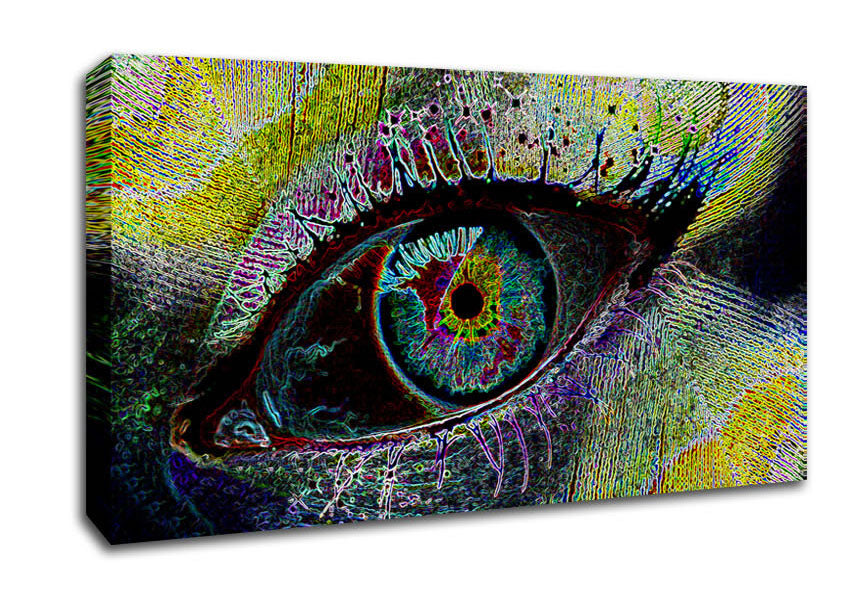Psychedelic Peacock Eye Canvas Wall Art