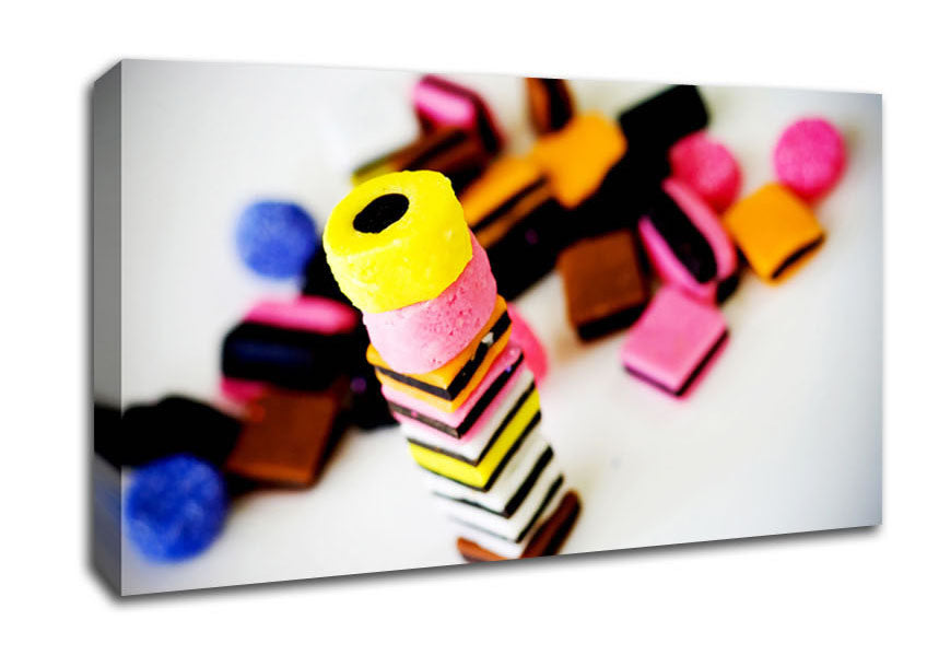 Liquorice Allsorts Stack Canvas Wall Art