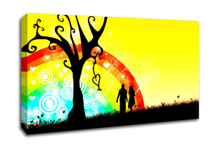 Love Rainbow Canvas Wall Art