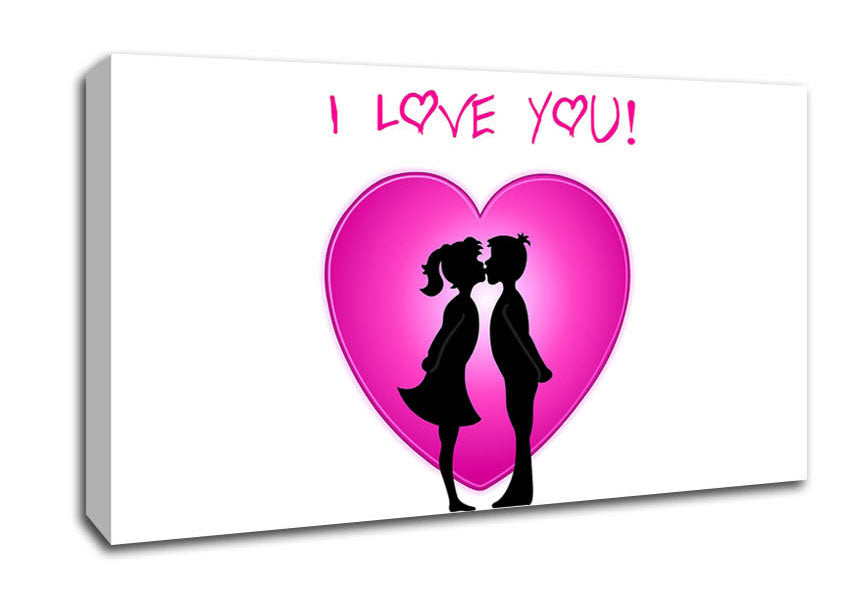 I Love You 3 Canvas Wall Art