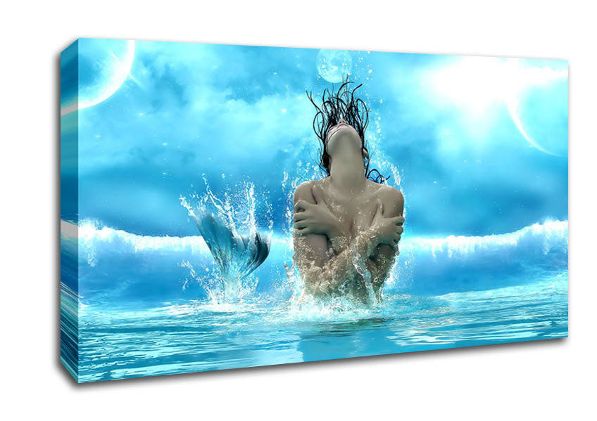 Mermaid Fantasy Girl Canvas Wall Art