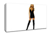 Beauty In A Black Dress Canvas Wall Art