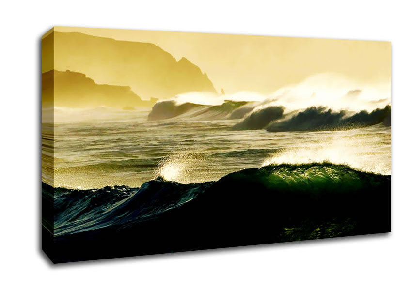 Mountain View Waves Canvas Wall Art