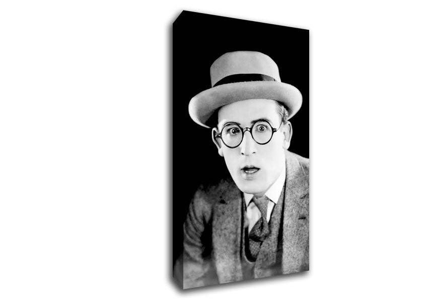 Harold Lloyd Portrait Canvas Wall Art