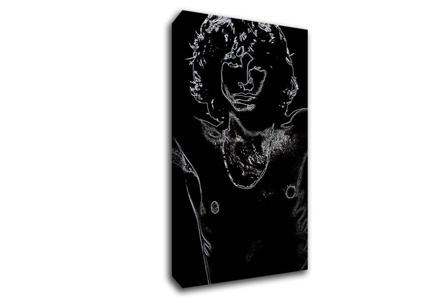 Jim Morrison Black Canvas Wall Art