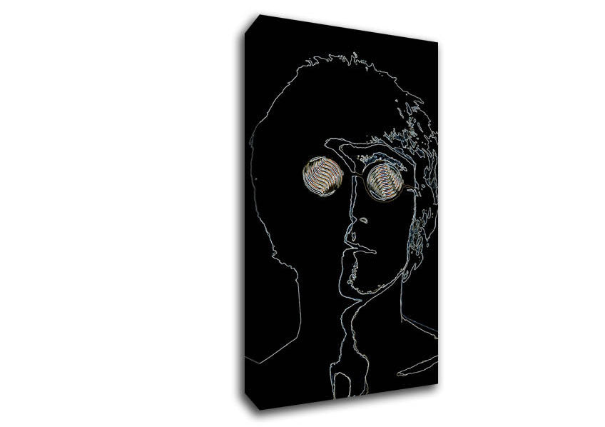 John Lennon Black Canvas Wall Art