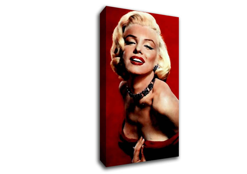 Marilyn Monroe Red Dress Canvas Wall Art