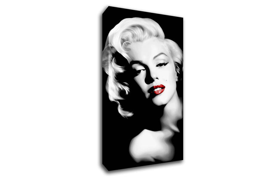 Marilyn Monroe Red Lips Portrait Canvas Wall Art