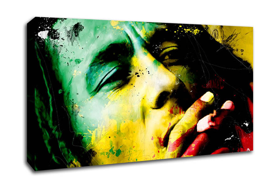 Bob Marley Colours Canvas Wall Art
