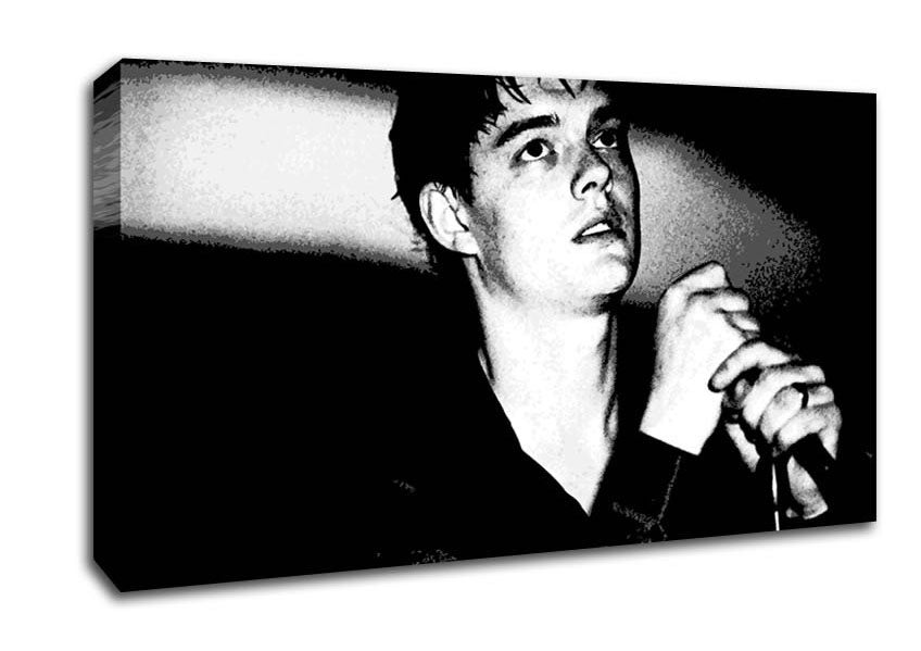 Ian Curtis B n W Canvas Wall Art
