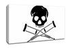 Jackass Skull n Bones B n W Canvas Wall Art