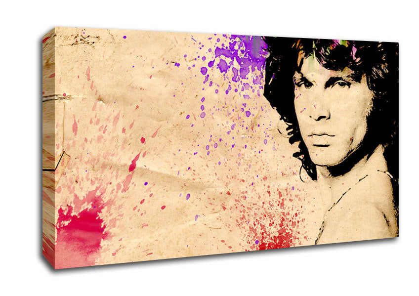 Jim Morrison Colour Splash Canvas Wall Art