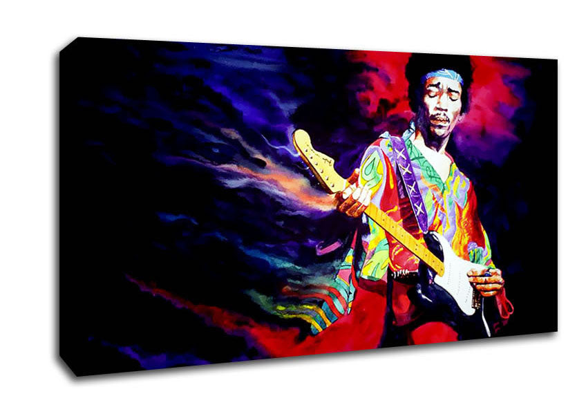 Jimi Hendrix Lightning Fast Canvas Wall Art