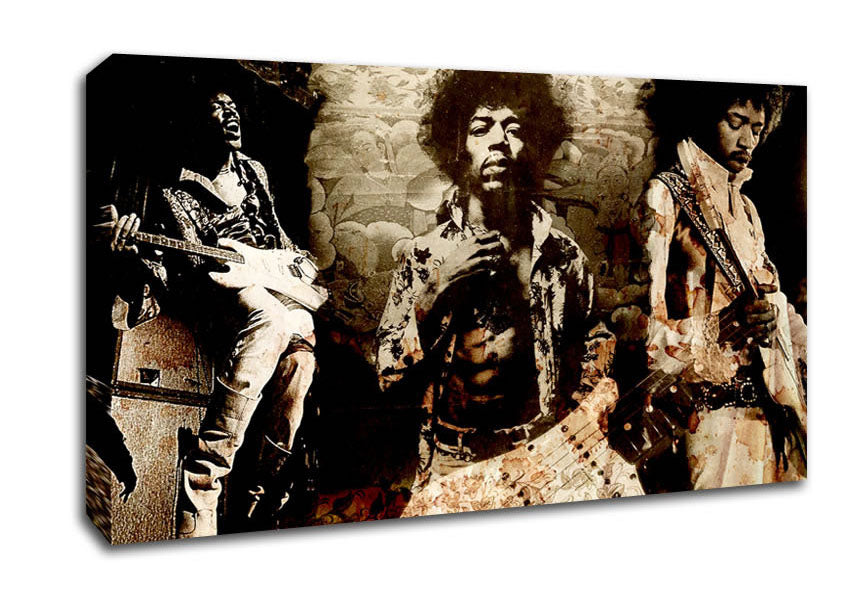 Jimi Hendrix Trio Canvas Wall Art