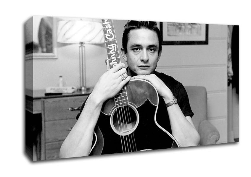 Johnny Cash Guitar Canvas Wall Art
