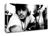 Johnny Depp Hat B n W Canvas Wall Art