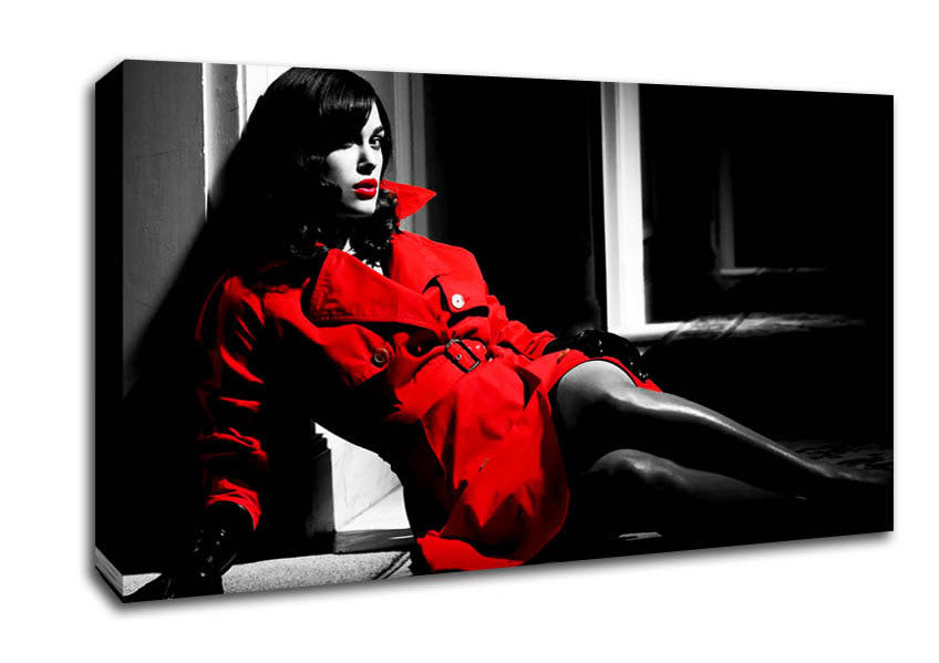 Kiera Knightley Red Canvas Wall Art