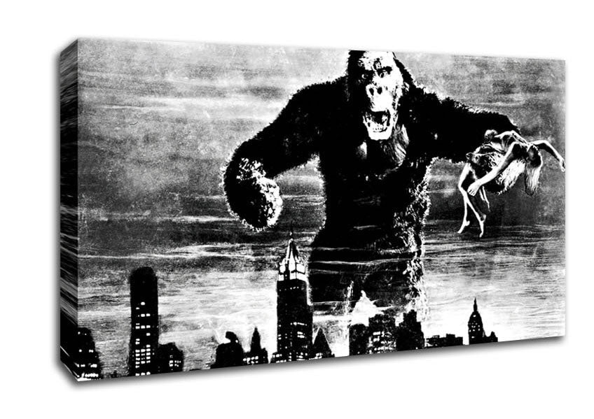 King Kong Retro Canvas Wall Art