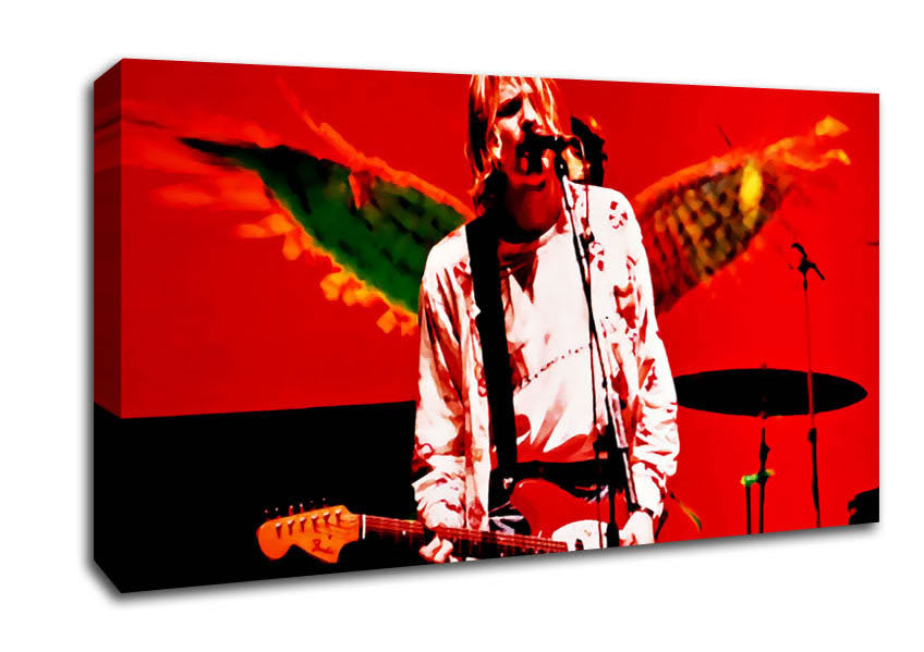 Kurt Cobain Angel Wings Canvas Wall Art