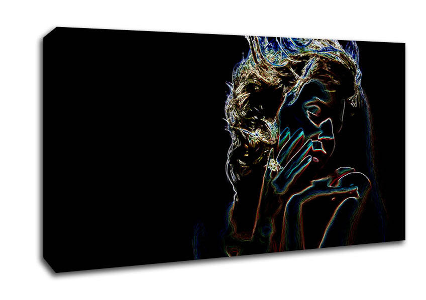 Kylie Minogue Psychedelic Canvas Wall Art