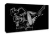 Kylie White On Black Canvas Wall Art
