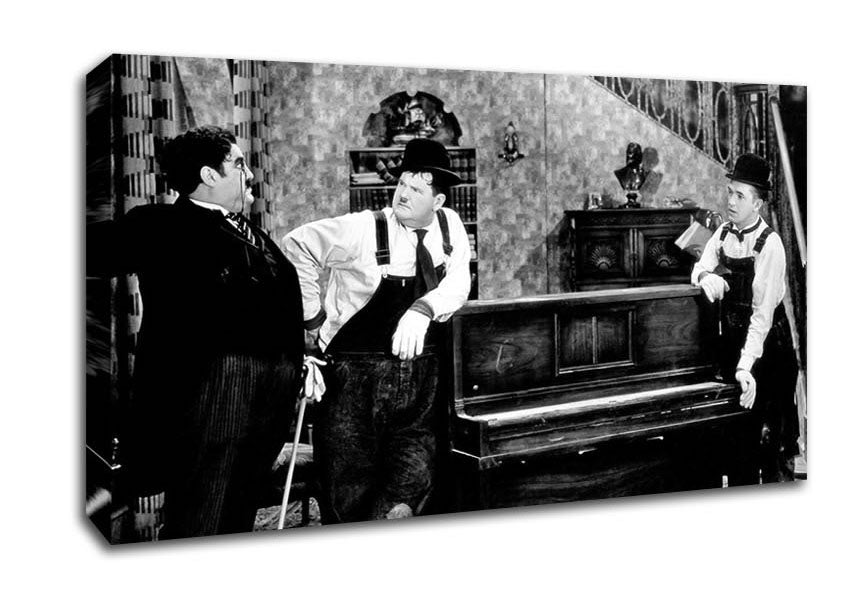 Laurel And Hardy Piano Break Canvas Wall Art