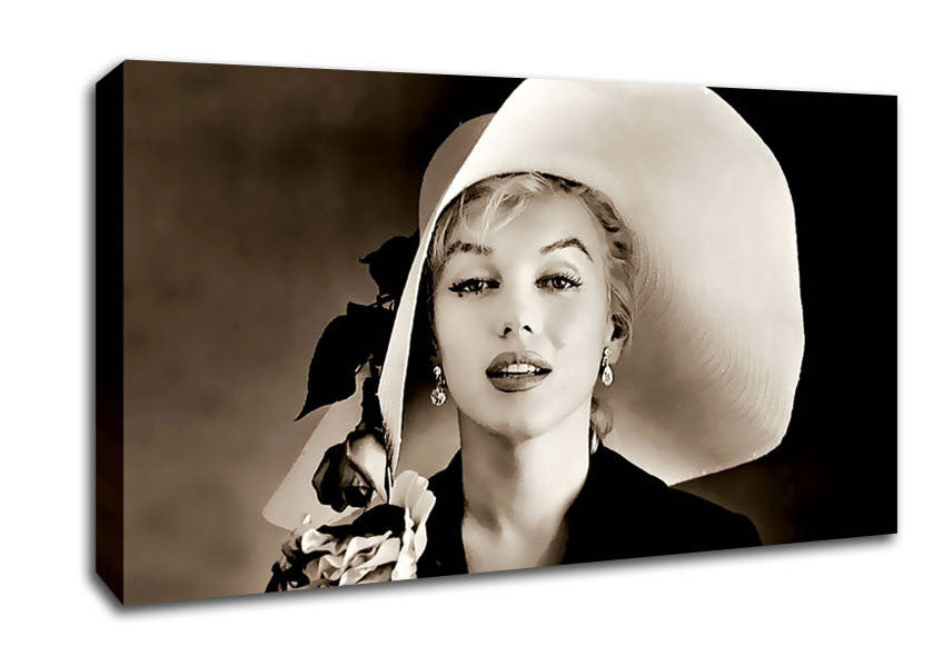 Marilyn Monroe Classic Hat Canvas Wall Art