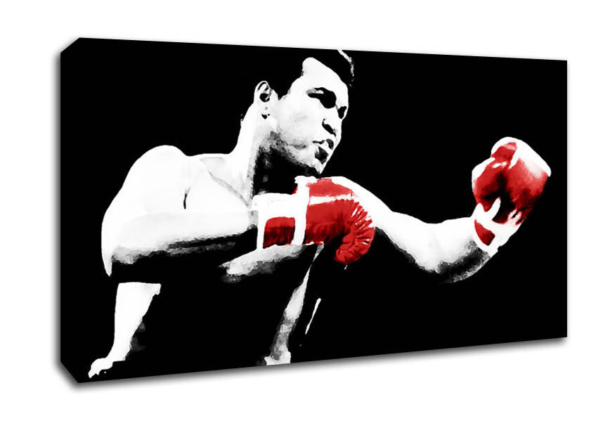 Muhammad Ali Red Boxing Gloves Canvas Wall Art