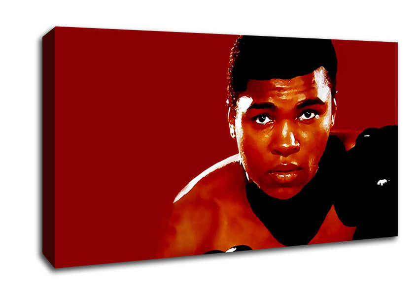Muhammad Ali Red Canvas Wall Art
