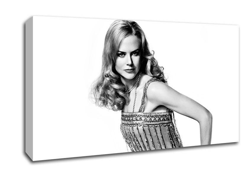 Nicole Kidman B n W Canvas Wall Art