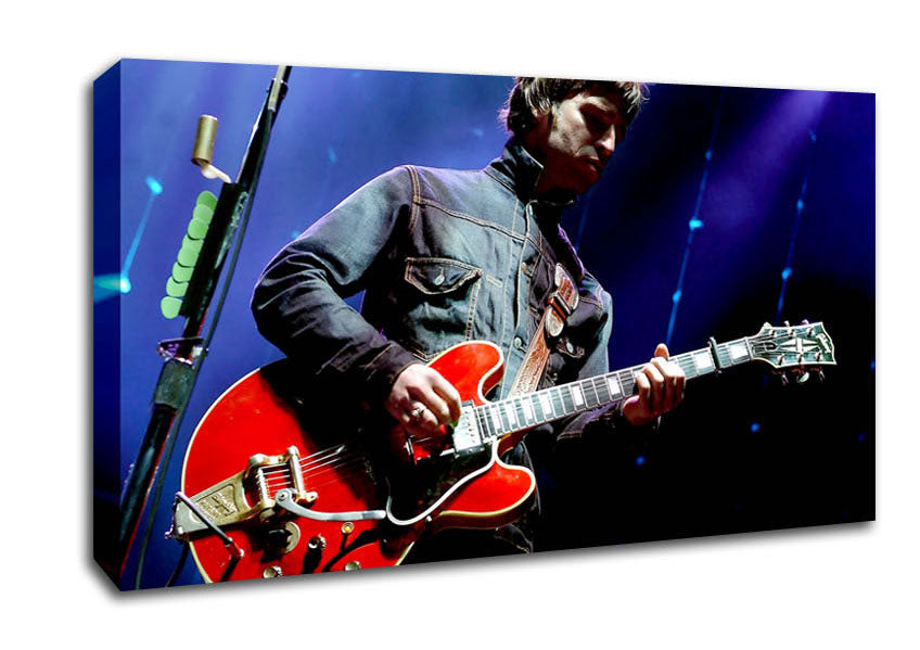 Noel Gallagher Playing Guitar Canvas Wall Art