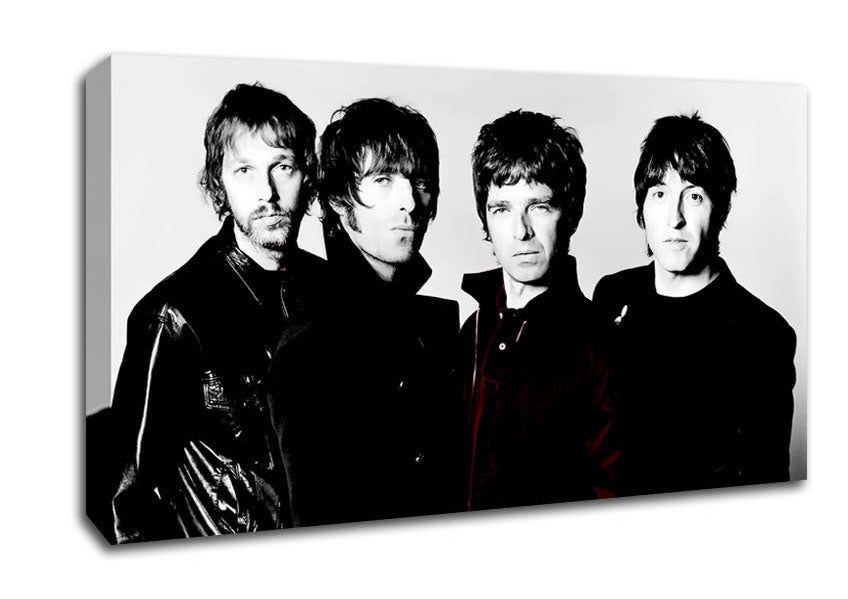 Oasis Noel Red B n W Canvas Wall Art