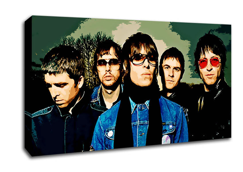 Oasis Pop Art Colour Canvas Wall Art