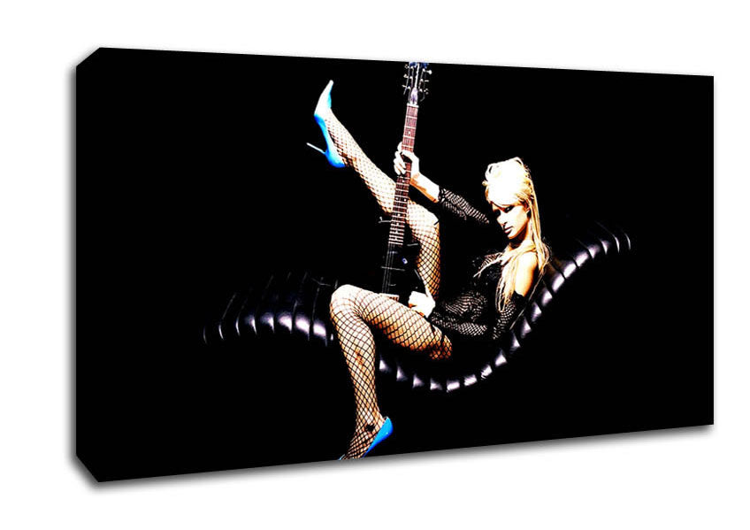 Paris Hilton Guitar Canvas Wall Art