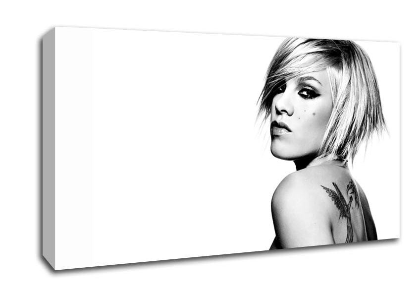Pink Tattoo B n W Canvas Wall Art