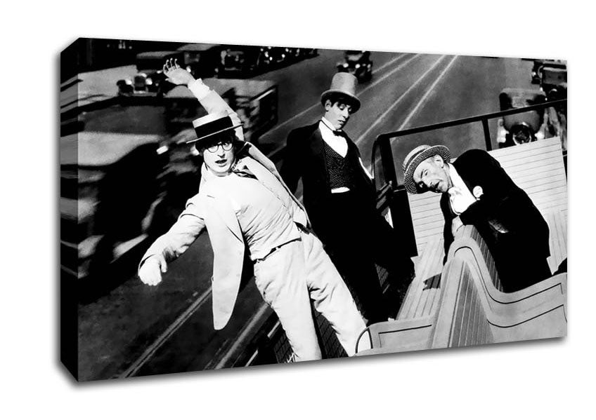 Harold Lloyd Bus Ride Canvas Wall Art