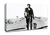 Mad Max Highway Walk With Dog B n W Canvas Wall Art
