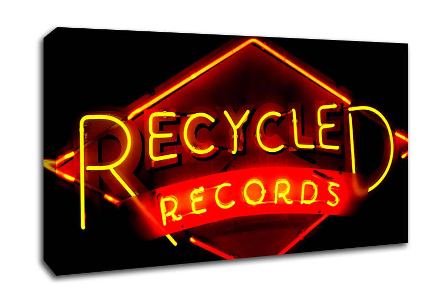 Recycled Records Canvas Wall Art